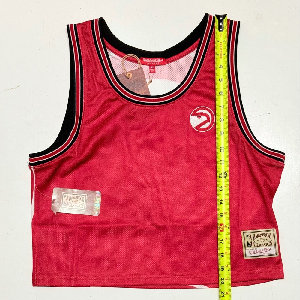 Mitchell Ness Atlanta Hawks Hardwood Classic NBA Cropped Jersey Womens XL New